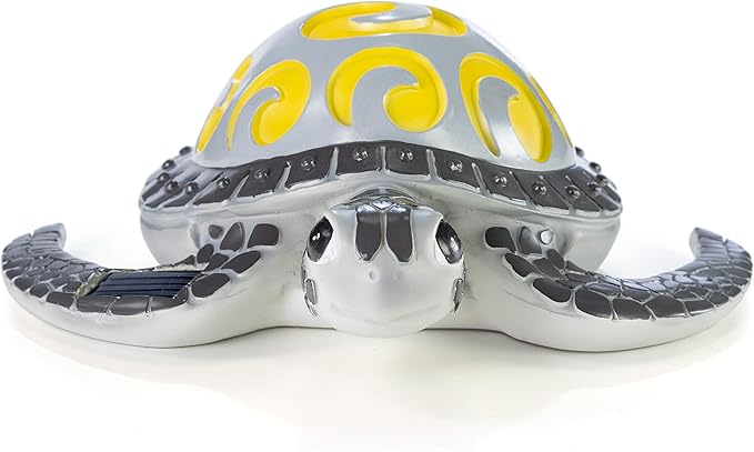 VP Home Tribal Sea Turtle Solar Powered Outdoor Decor Garden Light with LED Glowing Shell Great Addition for Your Garden, Decorations for Outside Patio Lawn Yard-VerdiqueGarden