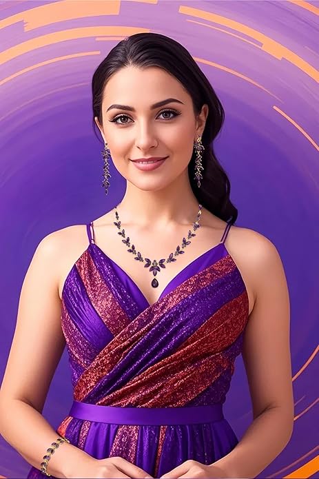 Wedding Jewelry Sets for Bride Bridesmaid Bridal Jewelry Set for Women Wedding Crystal Necklace Earrings Bracelet Set for Party Prom Jewelry