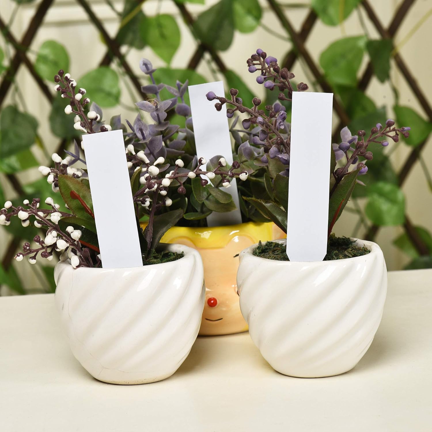 1000 Pcs 4 Inch Plastic Plant Nursery Garden Labels Waterproof Pot Markers Garden Stake Tags, White-VerdiqueGarden