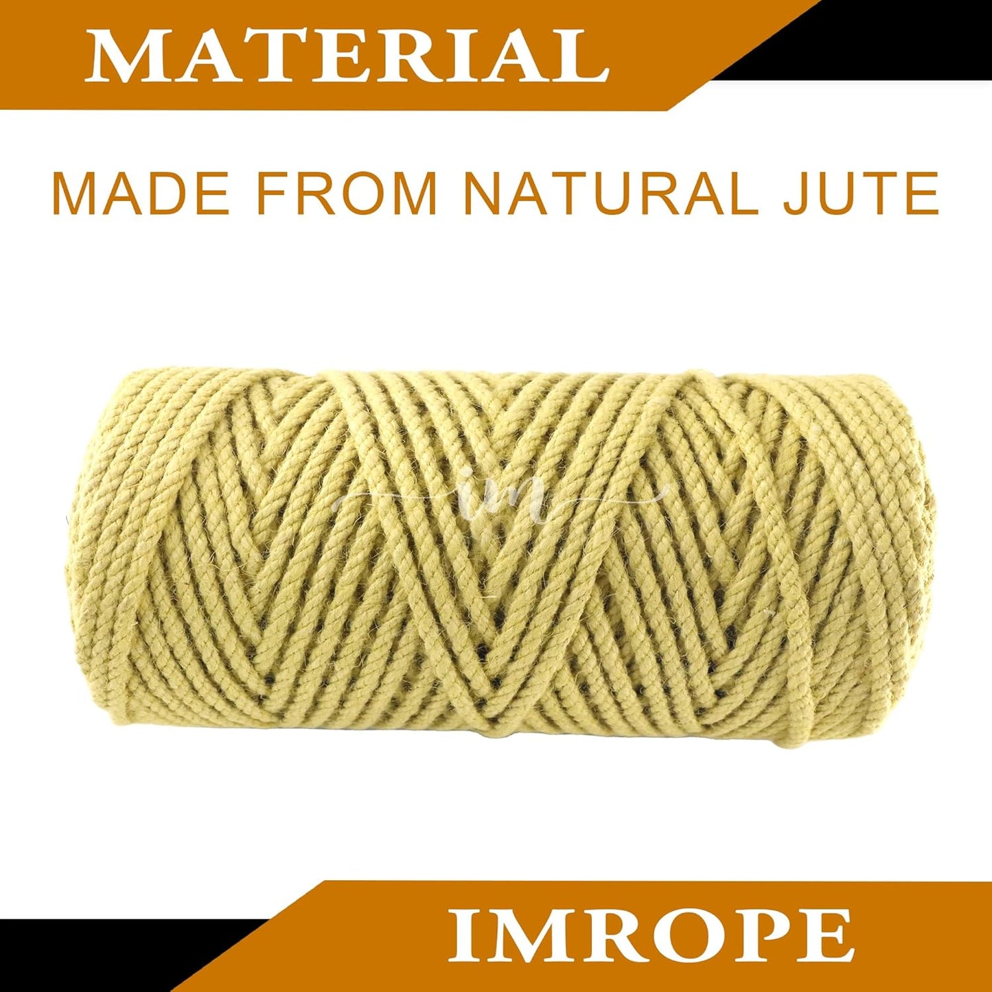 4mm x 100 Feet Yellow Jute Rope, Twine for Gardening Tomato Climbing Plant Tie Floristry Crafts Gift Wrapping Packing Decor-VerdiqueGarden
