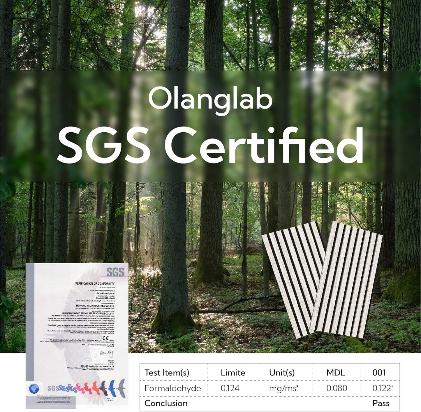 Olanglab Wood Slat Wall Panels 4 Pack, Wooden Acoustic Wall Panels, 94.5"x12.6" Each 3D Wall Panels for Interior Wall Decor (White-Extendo Trio)-VerdiqueGarden