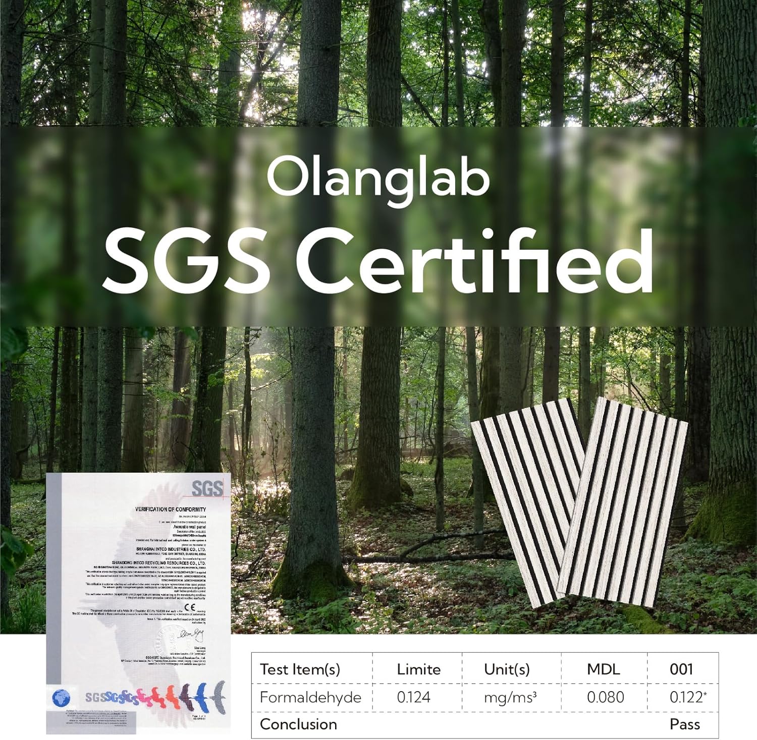 Olanglab Wood Slat Wall Panels 4 Pack, Wooden Acoustic Wall Panels, 94.5"x12.6" Each 3D Wall Panels for Interior Wall Decor (White-Extendo Trio)-VerdiqueGarden