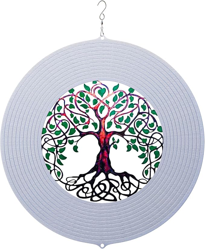 Tree of Life Wind Spinners for Yard and Garden, Metal Ornaments for Garden Décor, Outdoor Wind Spinner, Tree of Life Gifts, Outdoor Garden Decoration, 15 inch Tree of Life Wall Décor by ISEO-VerdiqueGarden