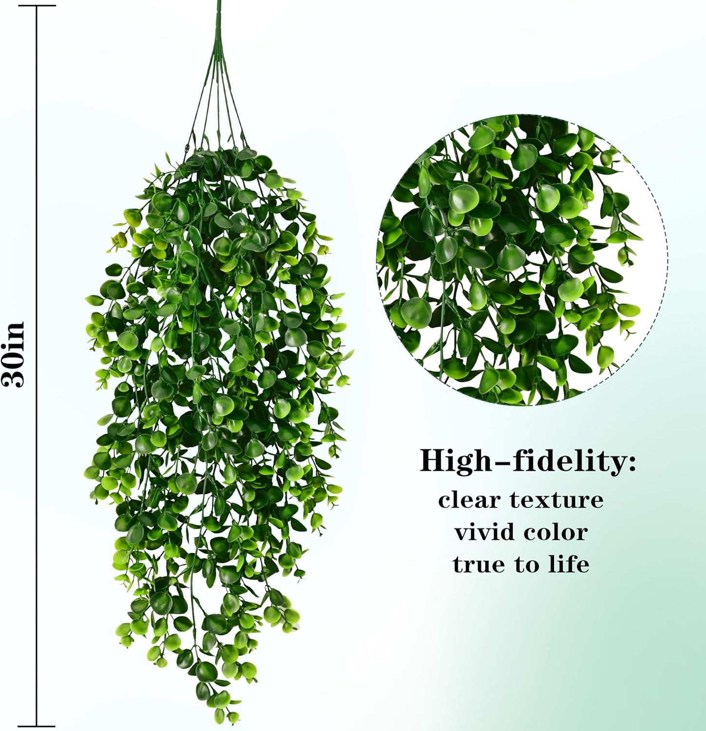 Waipfaru 8Pcs Fake Hanging Plants 2.7ft Fake Plants UV Resistant Fake Vines Artificial Decor for Indoor Outdoor Party Wall Porch Wedding Decoration-VerdiqueGarden