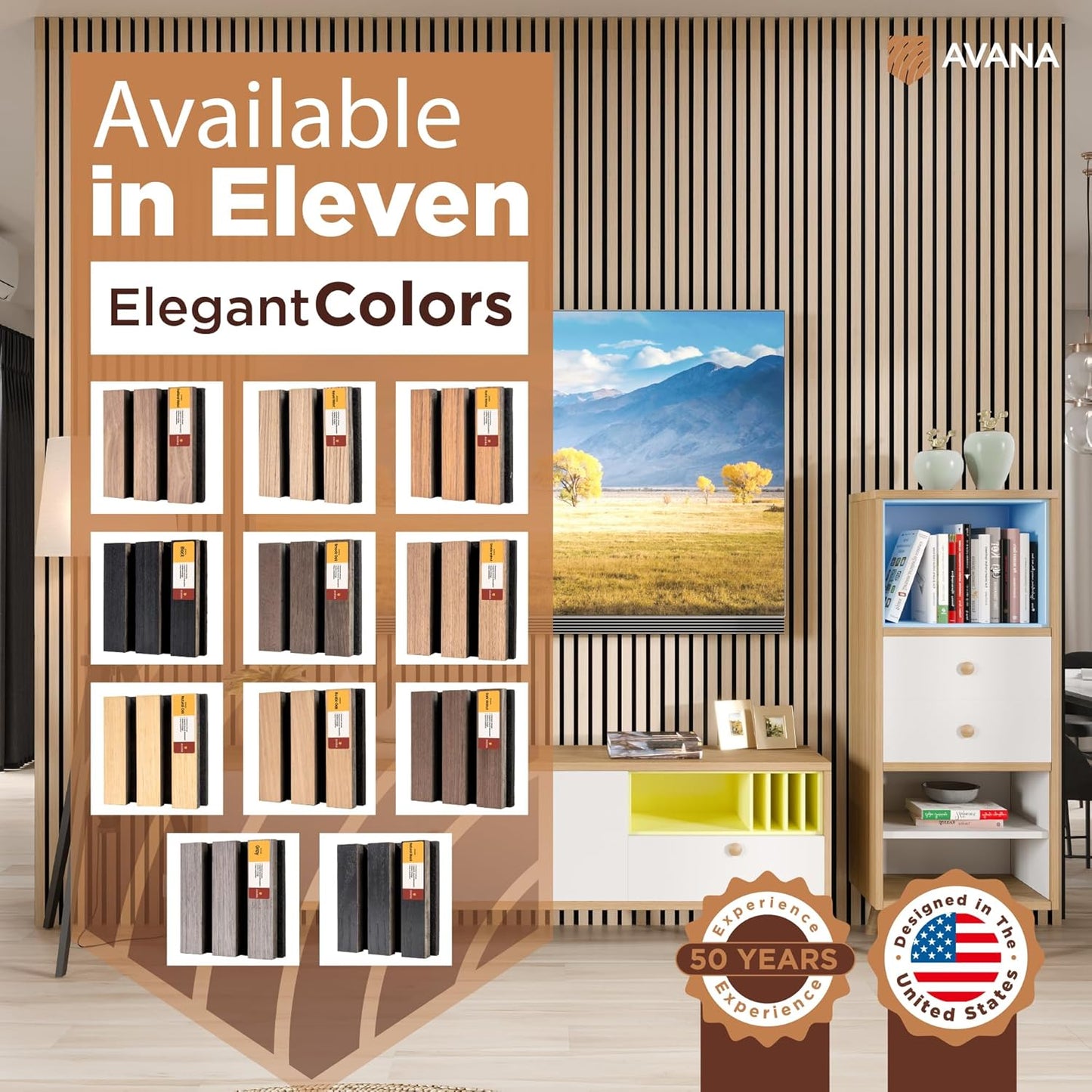 Avana Acoustic Wall Panels Color Samples Pack - Premium Wood Panels for Wall Decor - Interior Sound Proofing and Acoustic Panels-VerdiqueGarden
