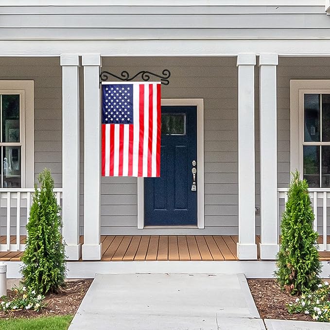 Wall Garden Flag Holder 2 Pack,Wall Garden Flag Stand,Garden Flag Scroll Hanger,Garden Flag Wall Hanger,one Piece Garden Flag Stand for Wall Porch,Great Gifts Ideas-VerdiqueGarden