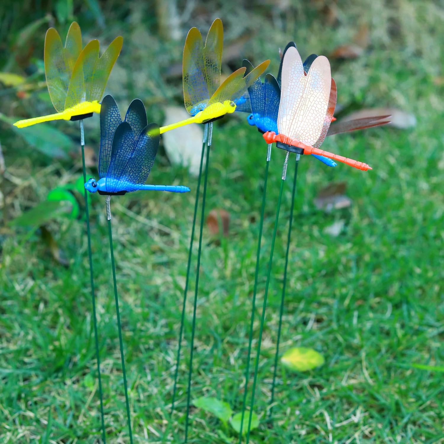 20Pcs Dragonfly Stakes, 9.8inch Dragonfly Garden Ornaments 3D Dragonfly Patio Decor Party Supplies for Indoor, Outdoor, Yard, Christmas Decor-VerdiqueGarden