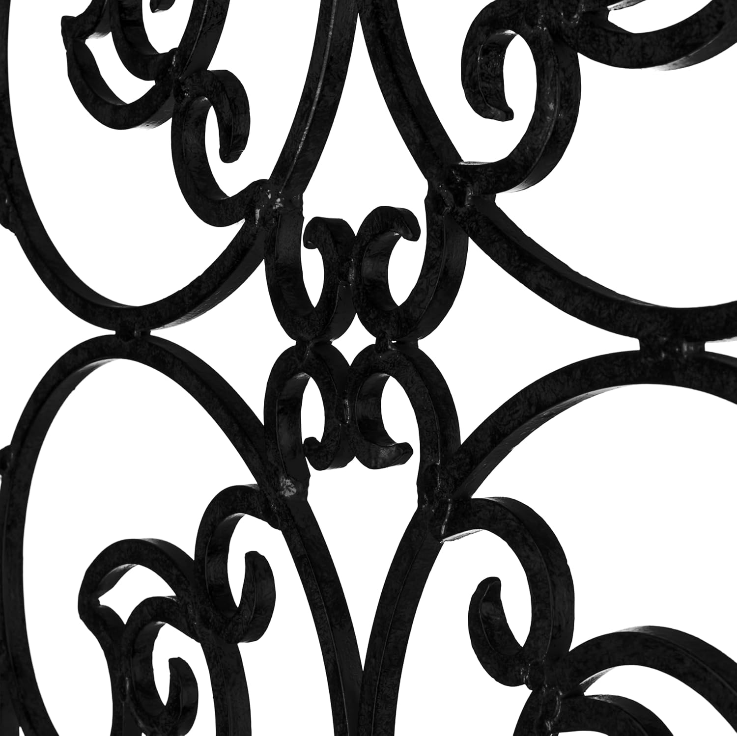H Potter Large Garden Trellis Wrought Iron Heavy Scroll Metal Decoration Model GAR545 (Large Black)-VerdiqueGarden