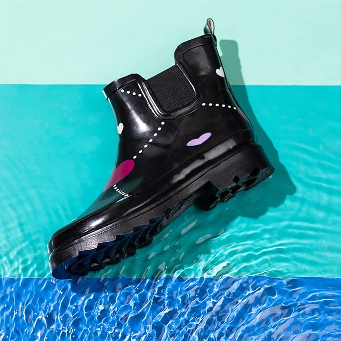 NORTY - Womens Ankle Rain Boots - Ladies Waterproof Winter Spring Garden Boot runs ½ size large-VerdiqueGarden