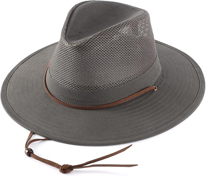 Home Prefer Cotton Summer Fedora Hat Wide Brim Sun Hats for Men Women UPF 50+ Sun Protection Cap for Fishing Hiking-VerdiqueGarden