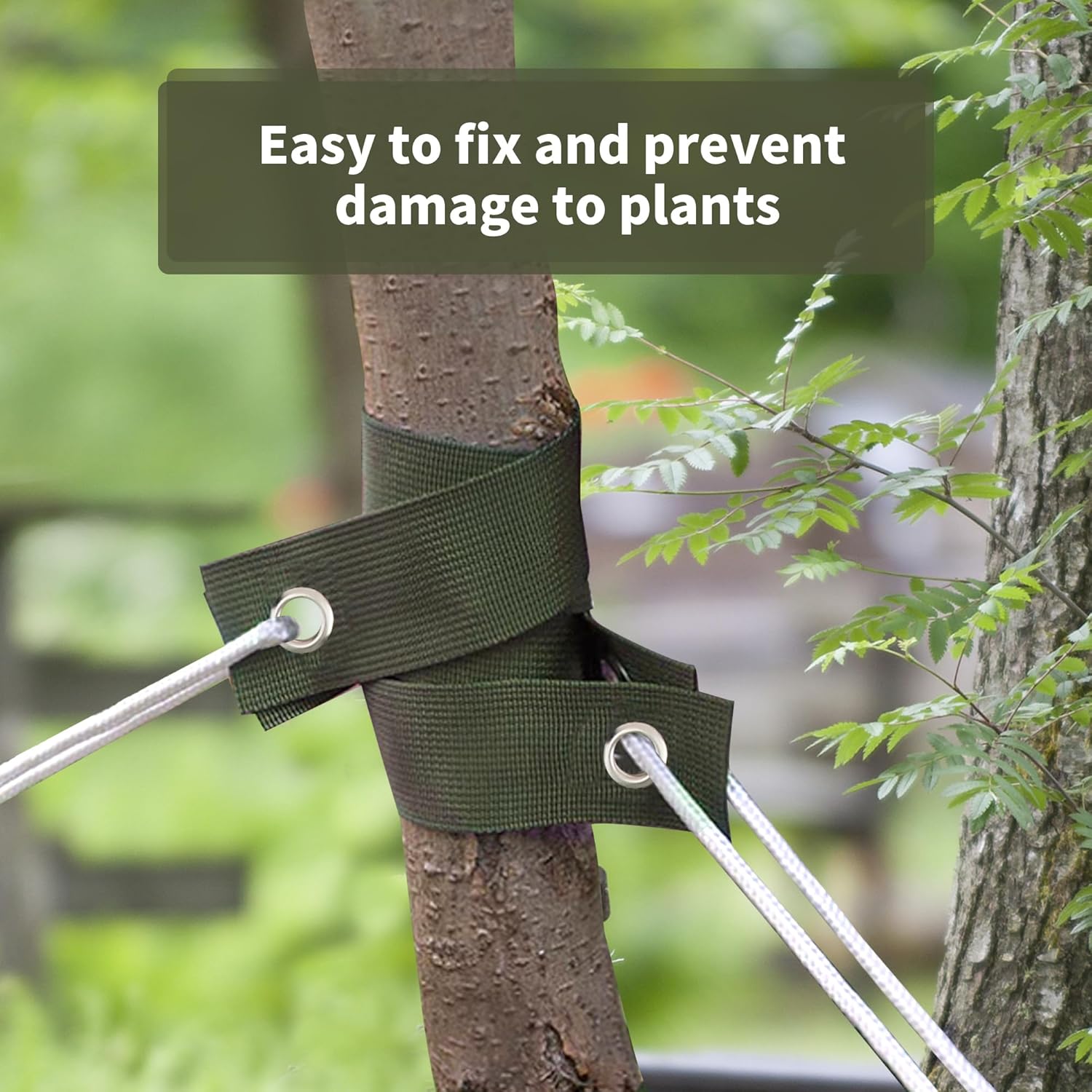 48 Pieces Tree Straps for Staking, 15.74 Inches Tree Support Straps with Grommet Heavy Duty Tree and Plant Supports Stakes for Straightening-VerdiqueGarden