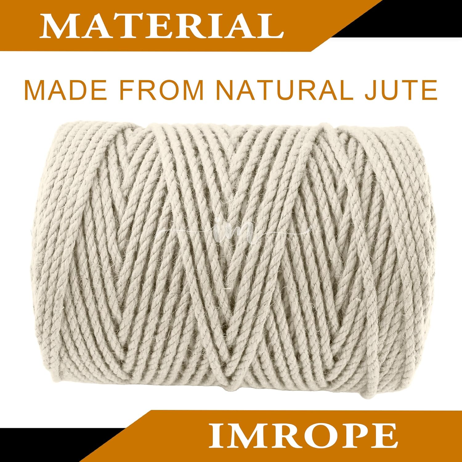 4mm x 500 Feet White Jute Rope, Twine for Gardening Tomato Climbing Plant Tie Floristry Crafts Gift Wrapping Packing Decor-VerdiqueGarden