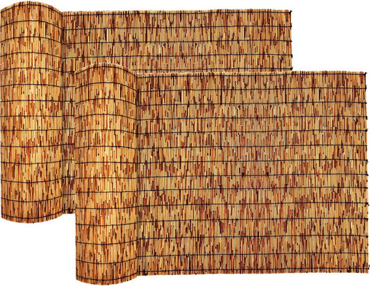 Reed Fencing Rolls,Patio Privacy Screen,Decorative Bamboo Fence Rolls for Patio Balcony Garden Backyard Outdoor,6x16FT(2Pcs)-VerdiqueGarden