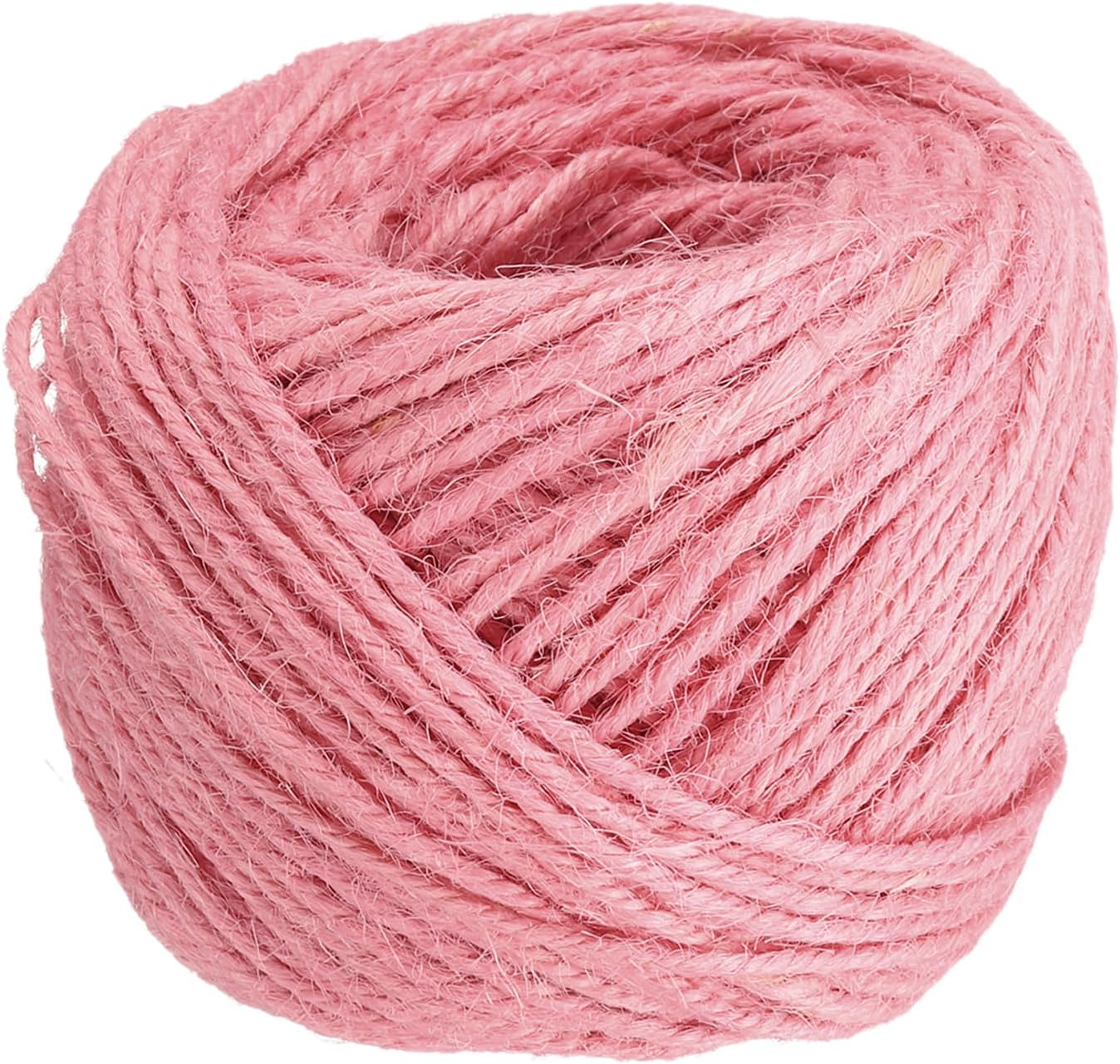 uxcell 164 Feet Natural Jute Twine String,2mm Thin Garden Twine Rope Colored Plant String Cord for DIY Art Crafts Gift Wrapping Decoration Packing Gardening Plant Hanger,Pink-VerdiqueGarden