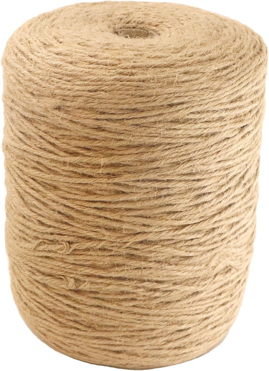 2mm x 1500 Feet Natural Jute Rope, Twine for Gardening Tomato Climbing Plant Tie Floristry Crafts Gift Wrapping Packing Decor-VerdiqueGarden