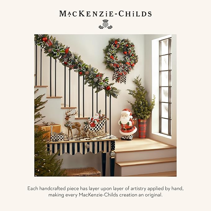 MACKENZIE-CHILDS Galvanized Flower Buckets, Decorative Metal Buckets, Tartastic, Set of 3-VerdiqueGarden