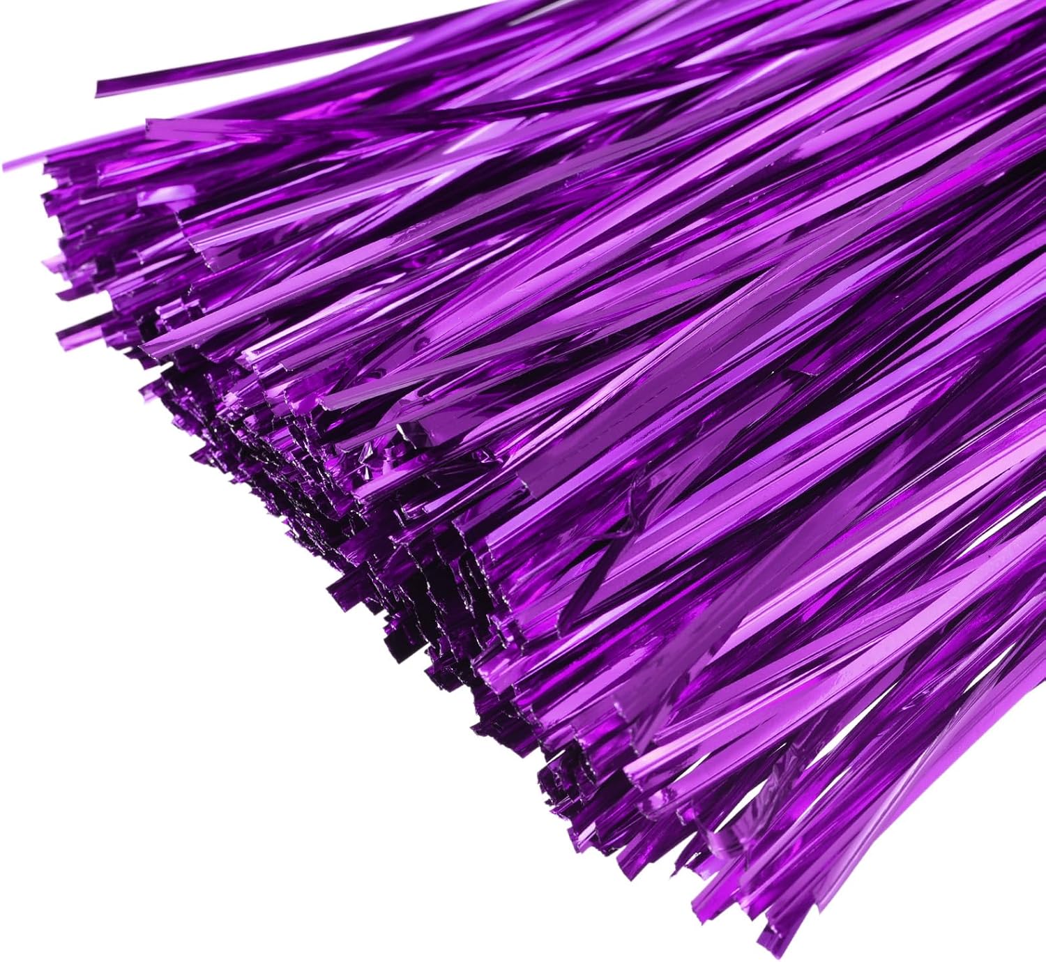 MECCANIXITY Foil Twist Ties 3" 8cm Metallic Plastic Closure Tie for Tying Bread, Candy, Cookies, Gift Bags Arts Crafts Ties Purple Pack of 750-VerdiqueGarden