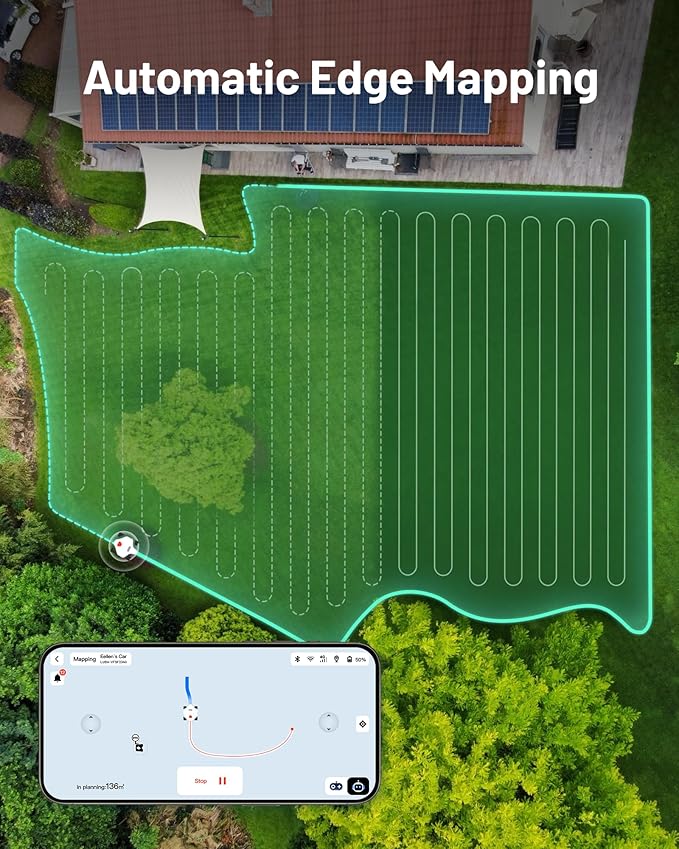 LUBA 2 AWD 3000X Robot Lawn Mower with 4G, Reception 0.75 Acre, Max. 0.89 Acre, All-Wheel-Drive for 80% Slope, UltraSense AI Vision & RTK Automatic Edge Mapping, 1.0"-2.7" Cutting Height-VerdiqueGarden