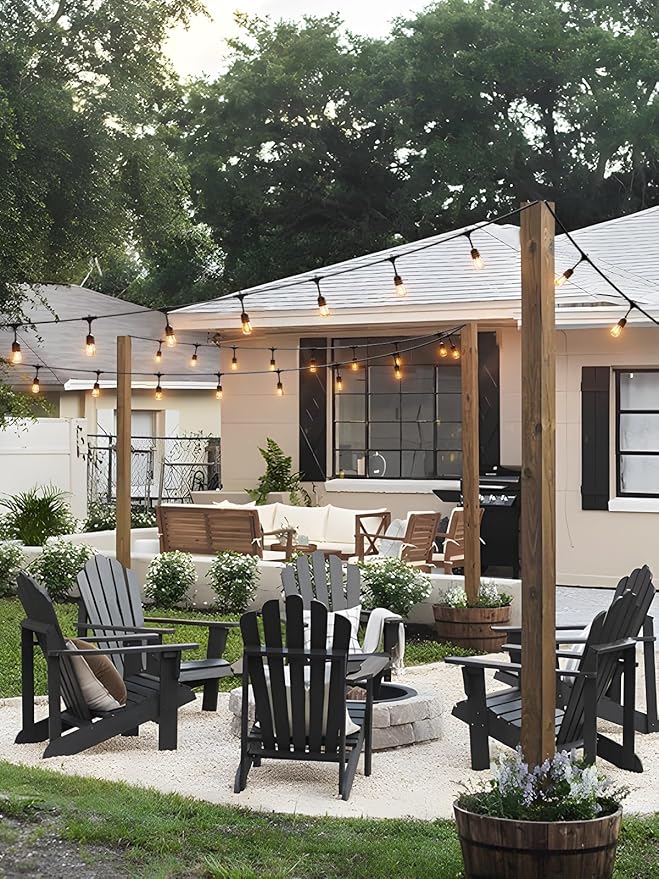 addlon 72FT(36FT*2) Outdoor String Lights Commercial Grade Weatherproof Strand, 30 Edison Vintage Bulbs, 24 Hanging Sockets and 6 Spare Bulbs, ETL Listed Decorative Cafe Patio Lights for Bistro-VerdiqueGarden