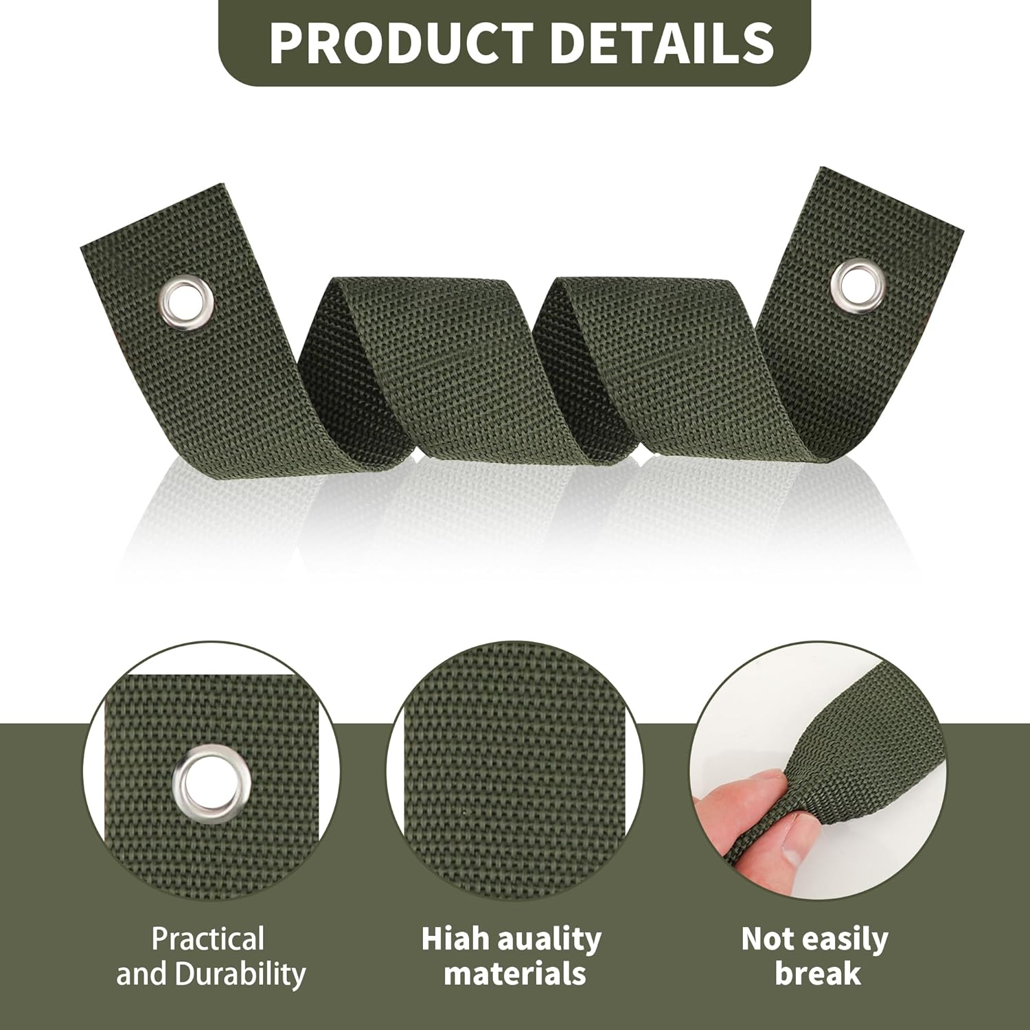 48 Pieces Tree Straps for Staking, 15.74 Inches Tree Support Straps with Grommet Heavy Duty Tree and Plant Supports Stakes for Straightening-VerdiqueGarden