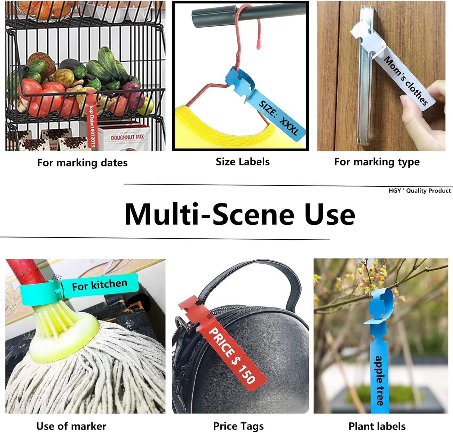 100Pcs Red Plant Tags Wrap Around Tree Tags Markers Ties Removable Adjustable Attach Garden Labels (8.27"x0.8")-VerdiqueGarden