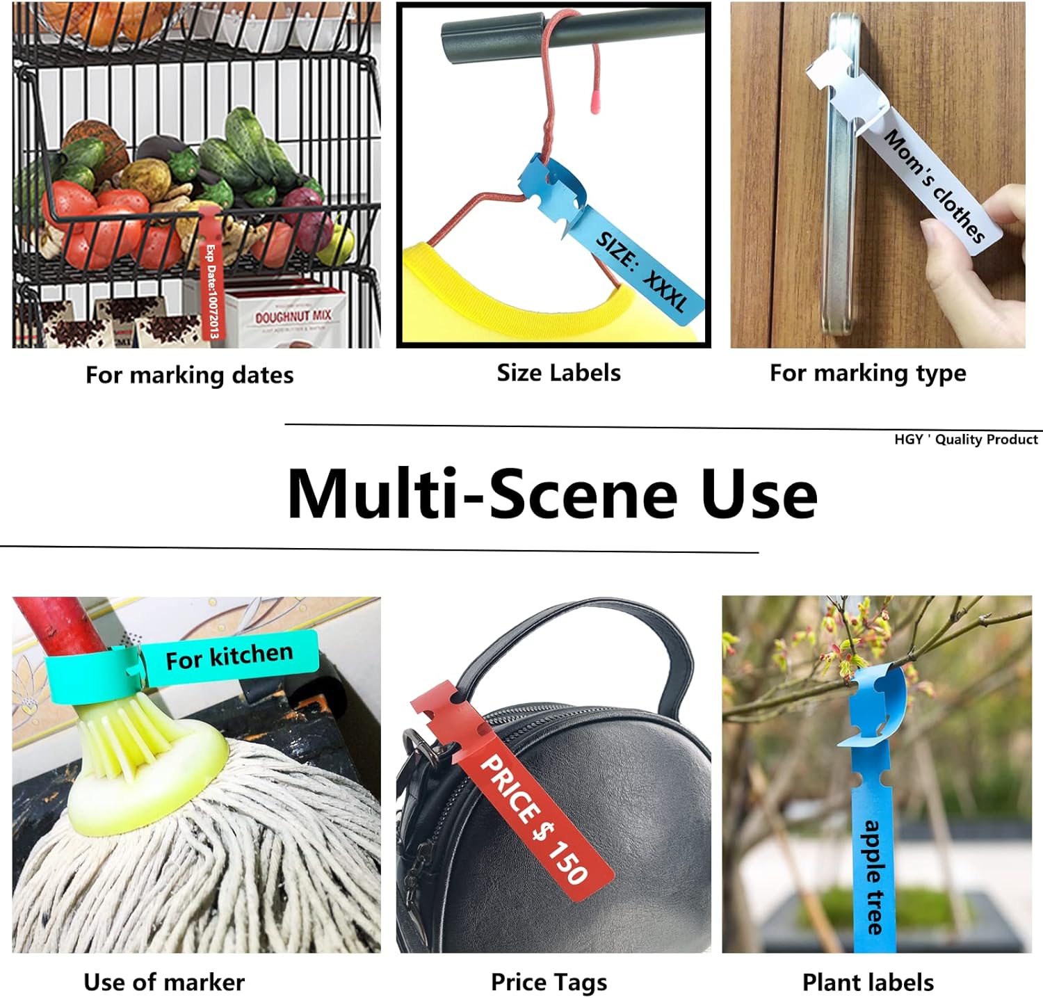 100Pcs Plant Tags Wrap Around Tree Tags Markers, Removable,Adjustable Garden Labels Plant Tags(8.27"x0.8", Blue)-VerdiqueGarden