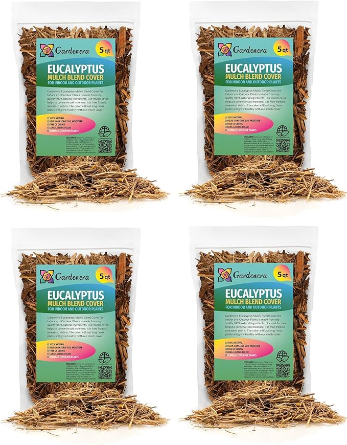 Organic Eucalyptus Mulch - Create an Eco-Friendly Garden with Natural Weed Control - 20 QUARTS-VerdiqueGarden