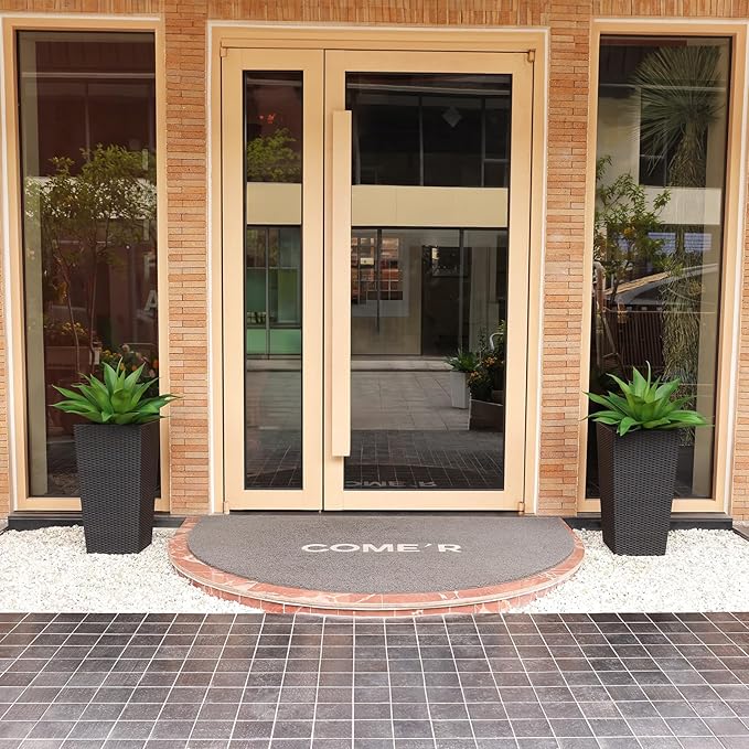 Artificial Plants Outdoor,UV-Resistant Fake Agave Succulent Plant 23 Inch Medium Size Faux Succulents Stems for Indoor Realistic & Natural Home Decor Plants for Office Housewarming 2 Pack-VerdiqueGarden