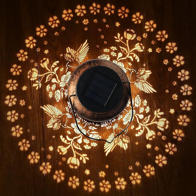 Hummingbird Lanterns Outdoor, Waterproof Hanging Lantern Garden Decor, Birthday Gifts for Women, Men, Mom, Mothers Day Gifts, Lights Outdoor Apply Patio, Yard, Lawn, Balcony-VerdiqueGarden