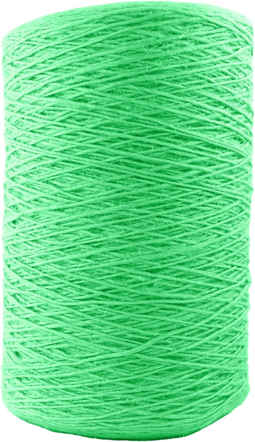 1mm x 2500 Feet Light Green Jute Rope, Twine for Gardening Tomato Climbing Plant Tie Floristry Crafts Gift Wrapping Packing Decor-VerdiqueGarden