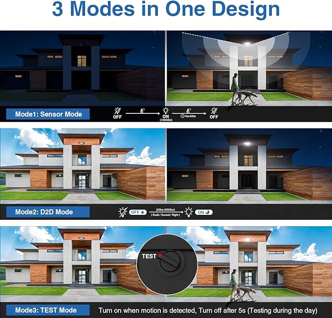 150W Motion Sensor Lights Outdoor for Outside, 15000LM LED Flood Lights Outdoor wired Dusk to Dawn, Exterior Security Floodlight Fixture Waterproof IP65, Outdoor Lighting for House, Garage 2 Pack-VerdiqueGarden