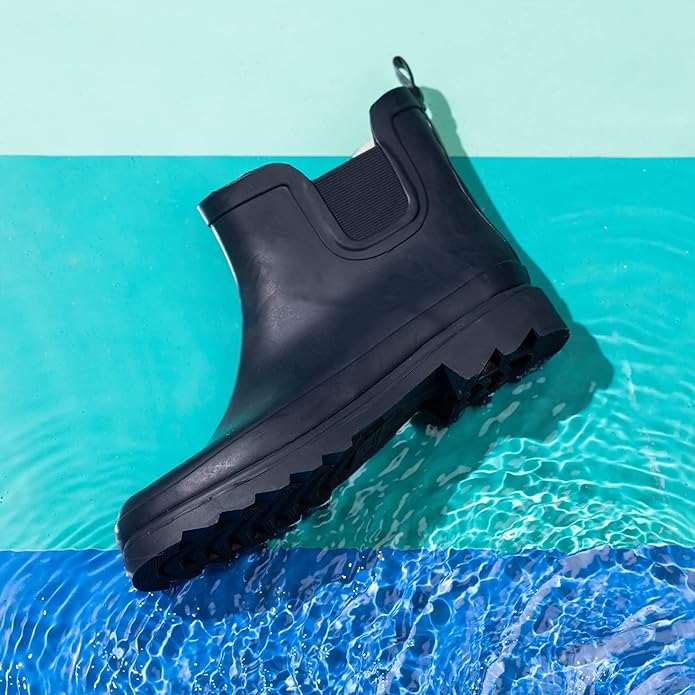 NORTY - Womens Ankle Rain Boots - Ladies Waterproof Winter Spring Garden Boot runs ½ size large-VerdiqueGarden