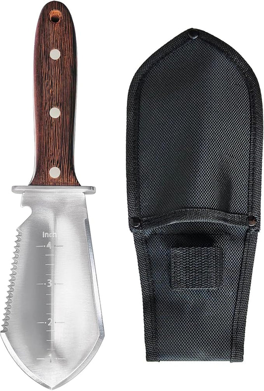 Hori Hori Garden Knife Heavy-Duty Small Gardening Trowel, for Quick Digging, Cutting, Weeding-VerdiqueGarden