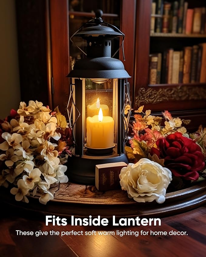 Homemory 2" x 2" Timer Remote Control Flickering Flameless Votive Candles, Realistic Battery Operated, 6Pack 3D Wick Electric Fake for Christmas, Wedding, Home Decorations-VerdiqueGarden