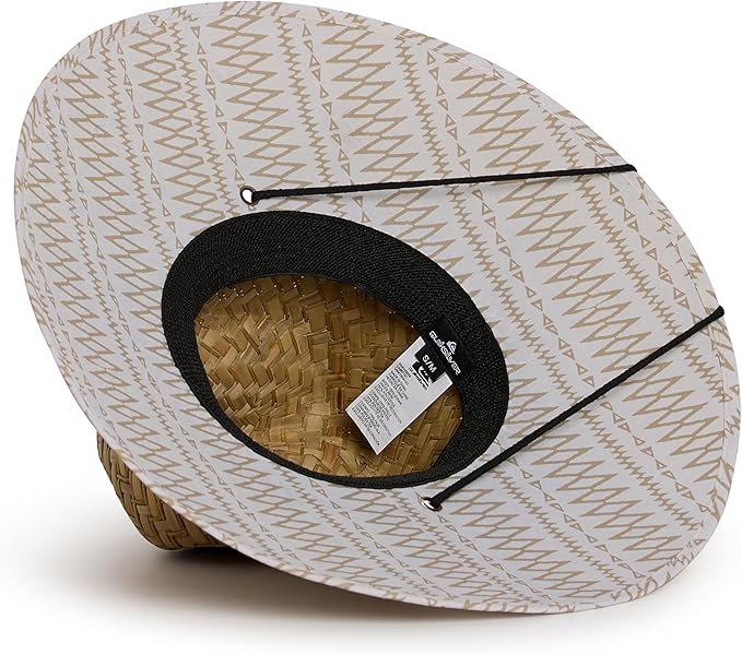 Quiksilver Men's Wide Brim Outdoor Lifeguard Straw Sun Hat-VerdiqueGarden