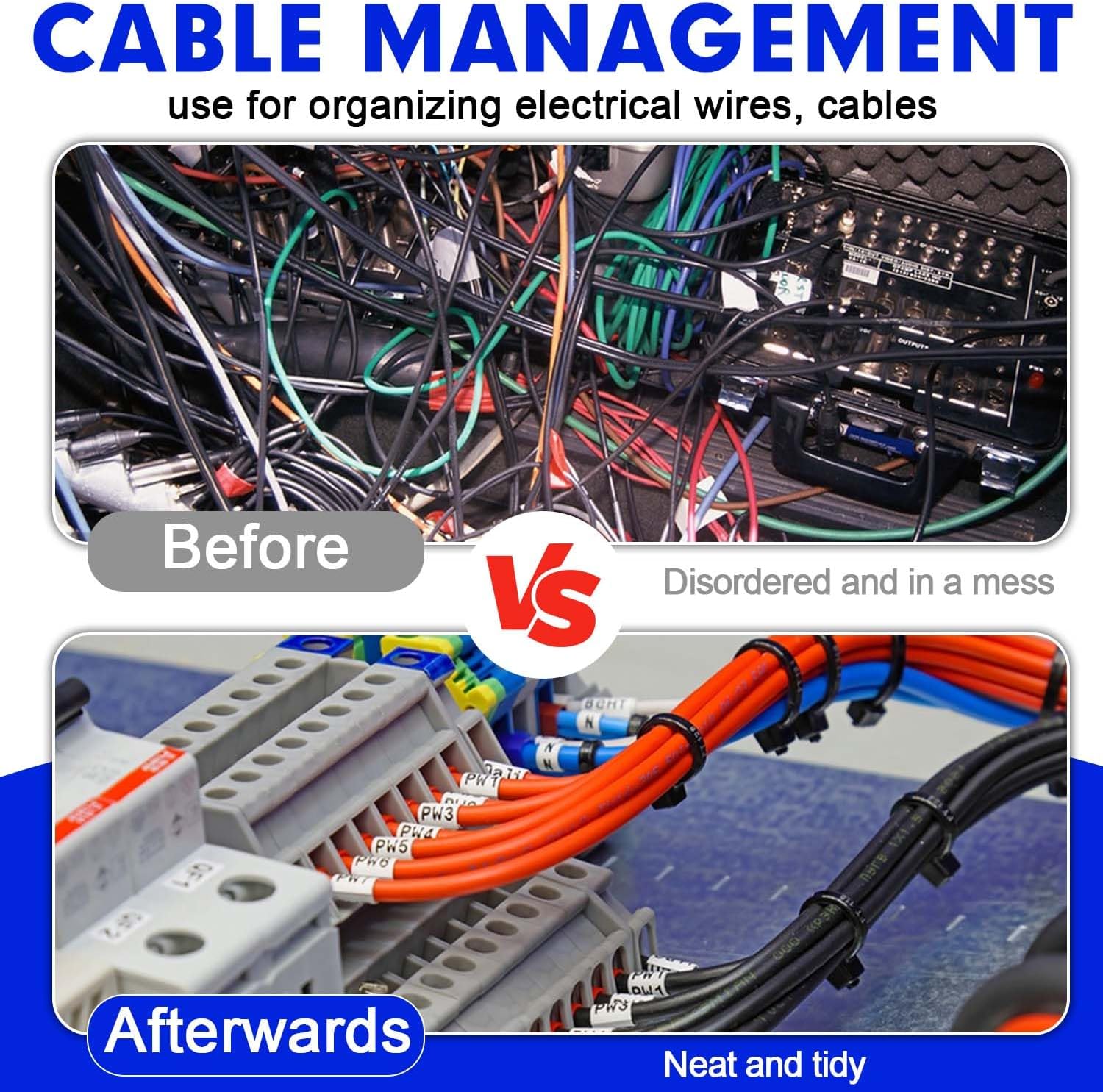 Zip Ties, RAZCC 120 Pack 14 inch Black Cable Ties, Heavy Duty Plastic Wire Ties with 100 lb Tensile Strength, Black Nylon Zip Ties for Indoor and Outdoor-VerdiqueGarden