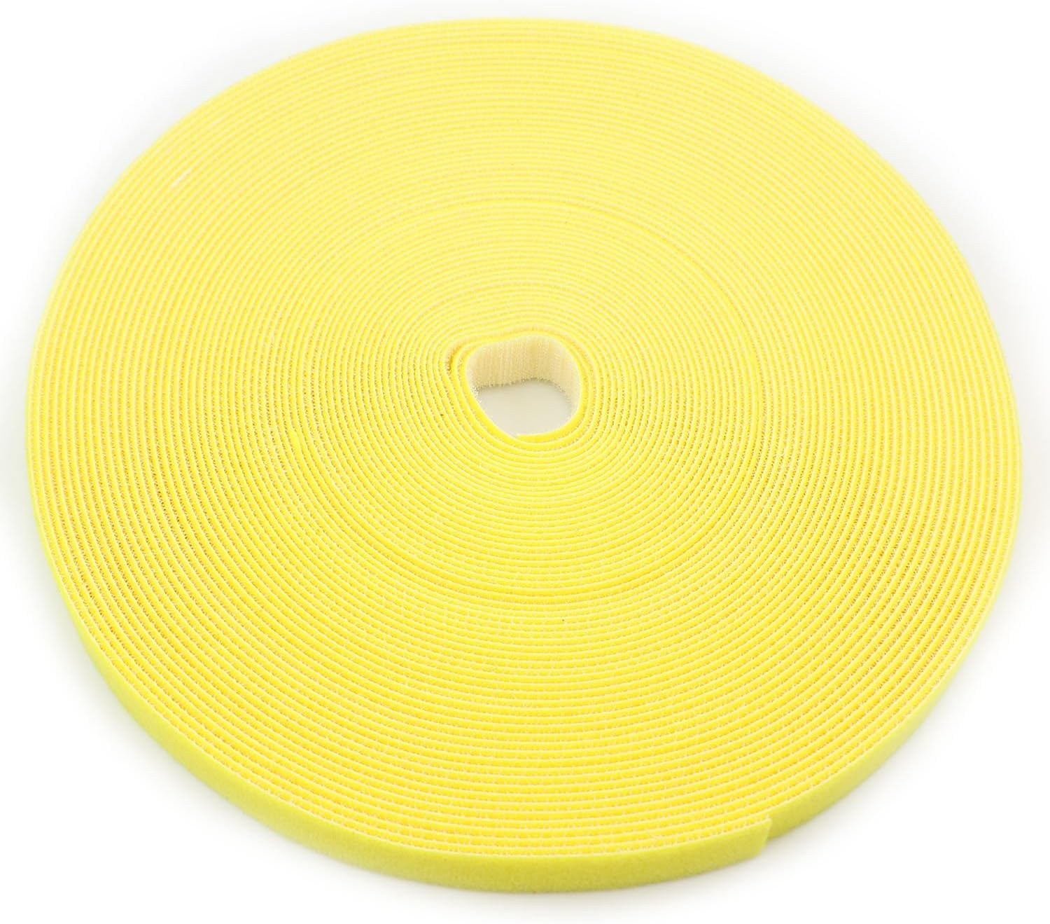 Reusable Fastening Tape Cable Ties 3/4 Inch Double Side Hook Roll (25 Yard, Yellow)-VerdiqueGarden