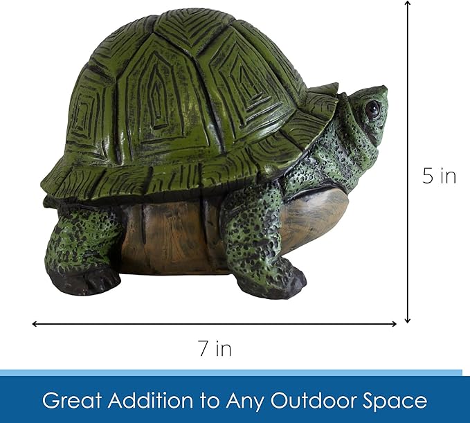 Stocky Turtle Garden and Patio Decor and Key Hider - Holds 2 Hidden Keys Outside, Secret Hidden Door Underneath-VerdiqueGarden