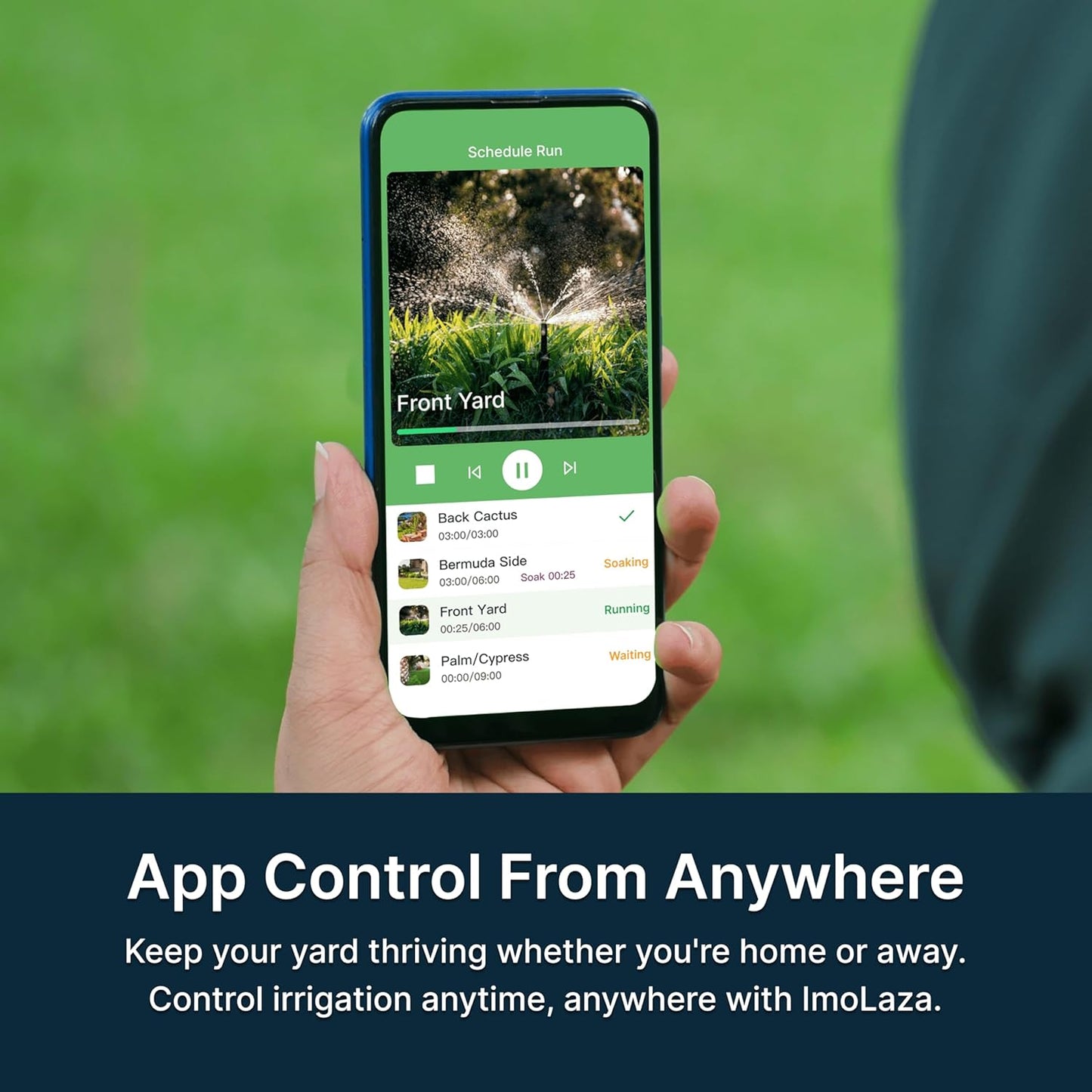 ImoLaza 6-Zone Indoor Smart WiFi Sprinkler System Controller, Easy Install Irrigation Timer for Lawn & Garden, Water-Saving Automatic Sprinkler Timer/Controller with Mobile App, Compatible with Alexa-VerdiqueGarden