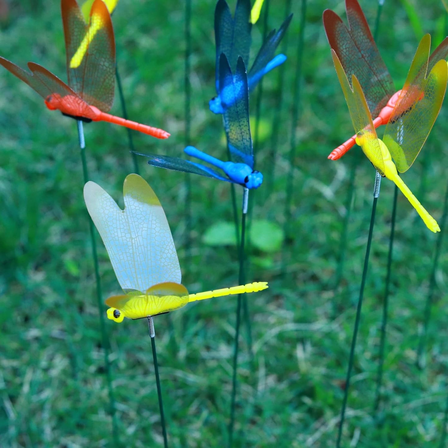 20Pcs Dragonfly Stakes, 9.8inch Dragonfly Garden Ornaments 3D Dragonfly Patio Decor Party Supplies for Indoor, Outdoor, Yard, Christmas Decor-VerdiqueGarden
