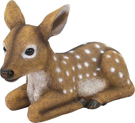 Design Toscano QM2787100 Darby, The Forest Fawn Baby Deer Statue, full color-VerdiqueGarden