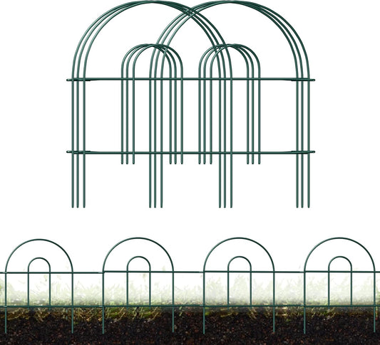 Decorative Garden Folding Border Fence, Metal Wire Edging Flower Fence Panel 18in X20ft Outdoor Patio Landscape-VerdiqueGarden