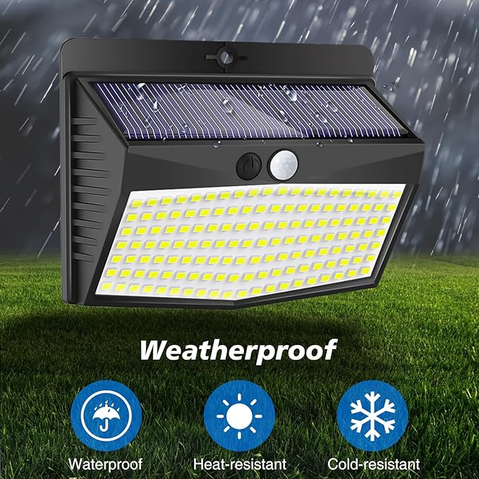 [138 LED/8 Packs] Solar Motion Sensor Lights Outdoor Waterproof with 3 Lighting Modes Solar Wall Lights Solar Security Powered Lights for Garden Fence Yard Deck Garage, Warm White-VerdiqueGarden
