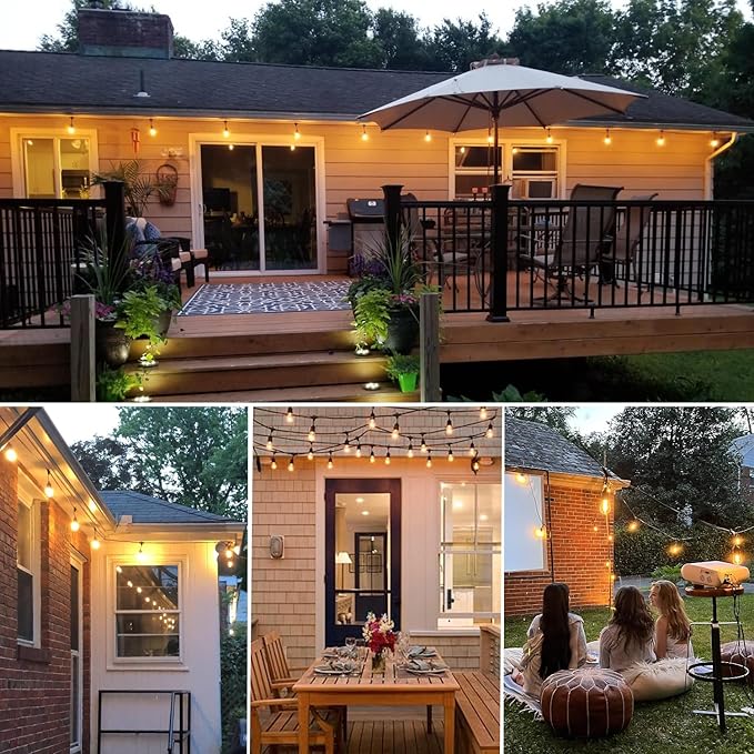 S14 Replacement LED Light Bulbs, Shatterproof & Waterproof 2W S14 Edison LED Bulbs, Outdoor String Lights, E26 Base Patio Lights, Warm White 2200K Plastic 150ML Non-Dimmable 15 Pack-VerdiqueGarden