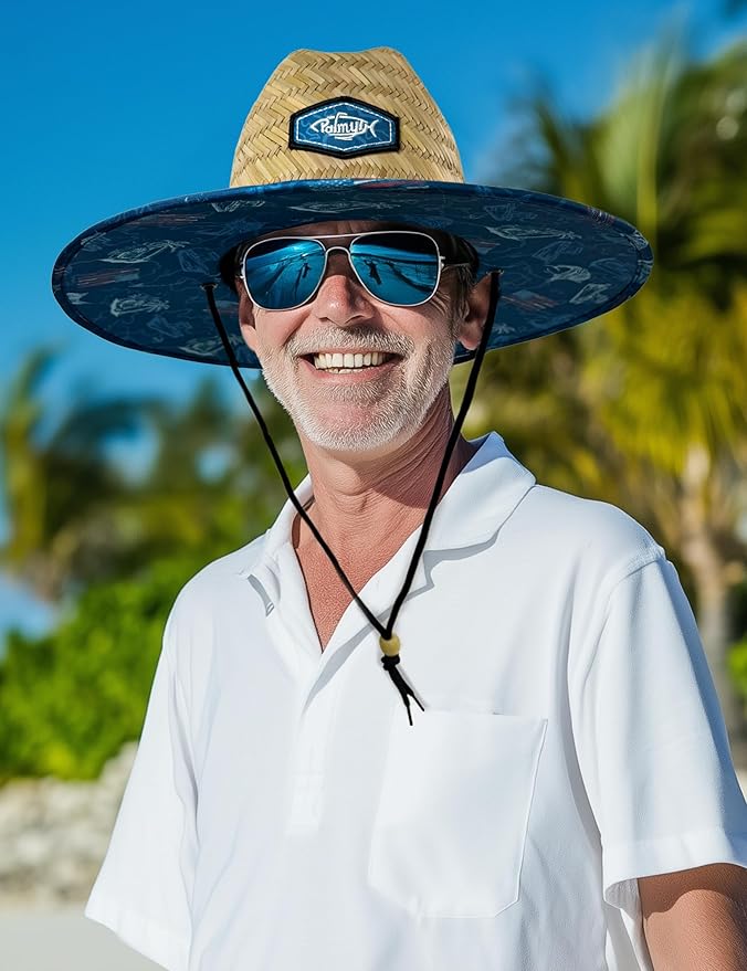 Palmyth Straw Hat for Men & Women Sun Hats, Beach Hat, Fishing Hat Wide Brim UPF 50+ Sun Protection-VerdiqueGarden