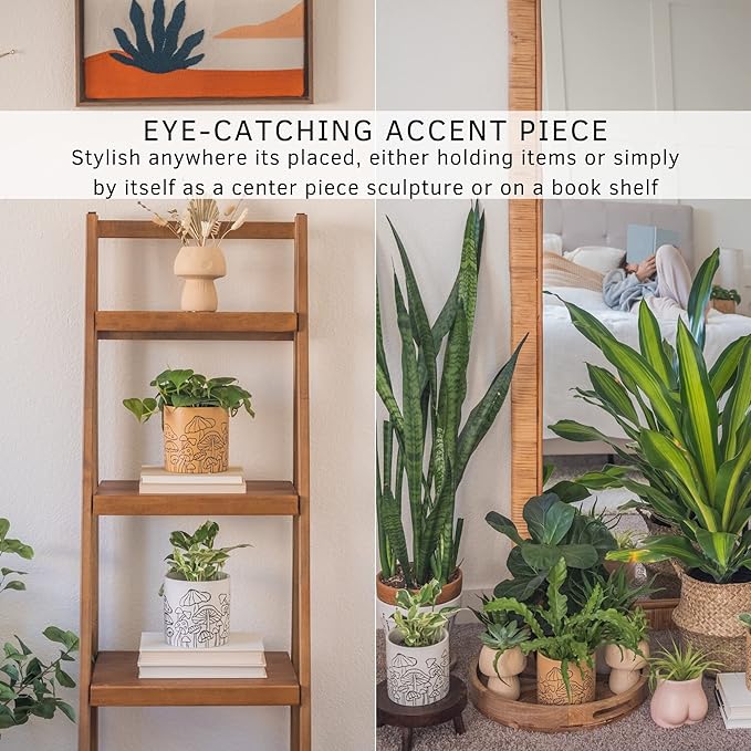 BASE ROOTS Mushroom Planter, Speckled White, Indoor/Outdoor, Holds Small Plants-VerdiqueGarden