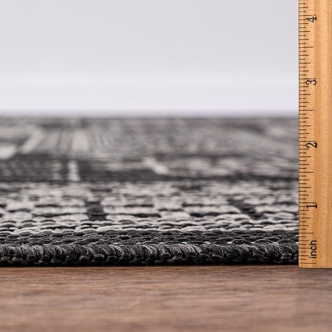 Keen Home Design Terrace Outdoor Area Rug - 4x6 Washable Indoor/Outdoor Rug for Patio, Kitchen, Balcony, Beach, Garden, Deck and Porch, Size: 3'10"x5'7"-VerdiqueGarden