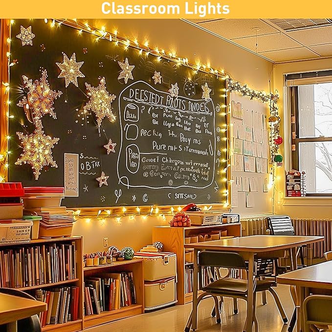 JMEXSUSS 200 LED String Lights Indoor Outdoor Clear Wire, Connectable Warm White Christmas String Lights for Bedroom, 66 Ft Twinkle Fairy String Lights Plug in for Home Wedding Tree Yard Patio Spring-VerdiqueGarden