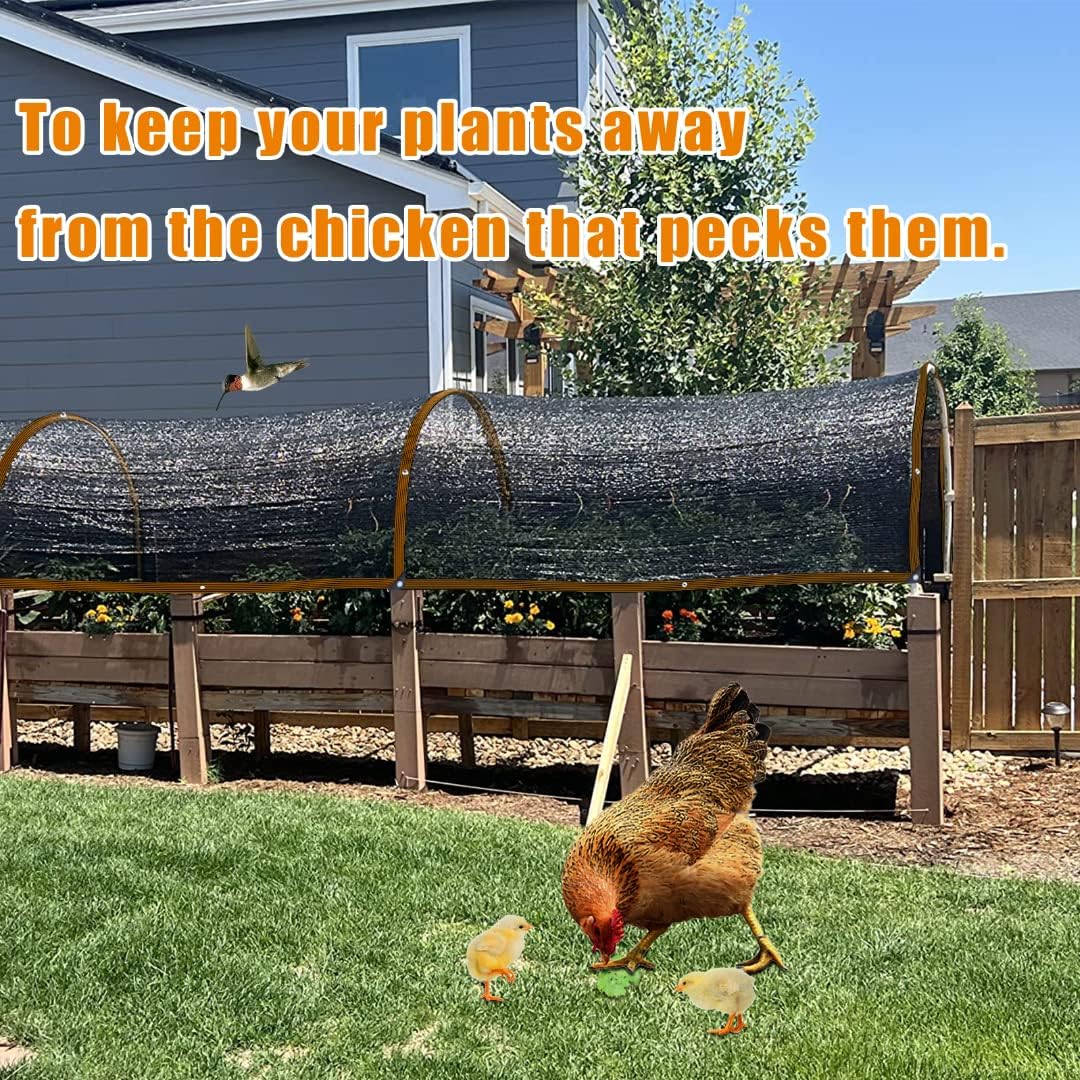 QLOFEI 20'x30' Shade Cloth - for Plants Greenhouse, 70% Sunblock Shade Sails -for Outdoor Garden Pergola Patio Lawn Sun Shade Cloths for Kennel Chicken Coop Easier to Hang Plant Shade Net Cover-VerdiqueGarden