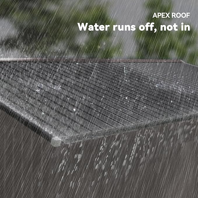 Outsunny 11' x 9' Outdoor Storage Shed, Garden Tool Metal Shed with Foundation Kit, Double Lockable Door, Air Vents and Sloping Roof, for Backyard, Patio, Lawn, Brown-VerdiqueGarden